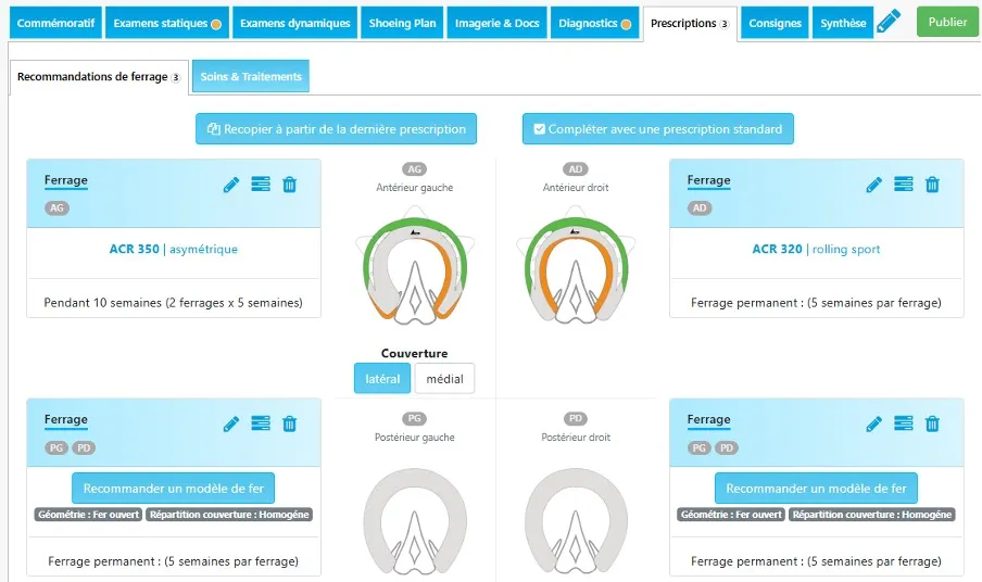 Capture d'écran d'une page d'examen statique du logiciel HIPPOTYPOSE